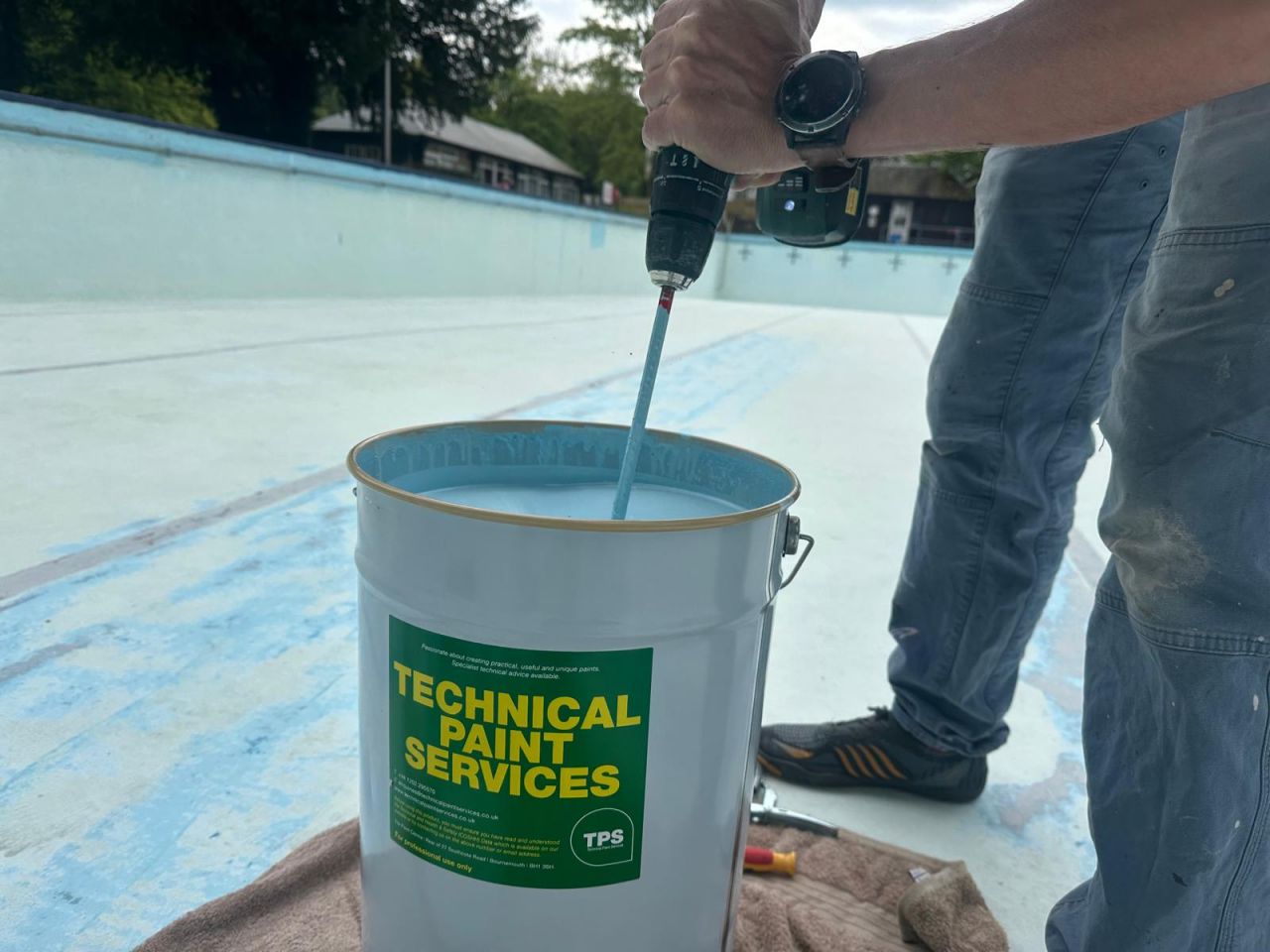 Swimming Pool Paint prices held. Technical Paint Services